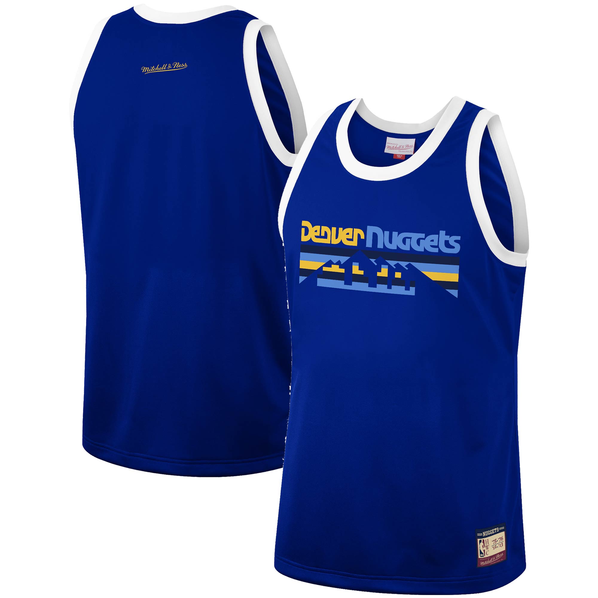 Denver Nuggets Mitchell & Ness Hardwood Classics Team Heritage Fashion Jersey - Royal