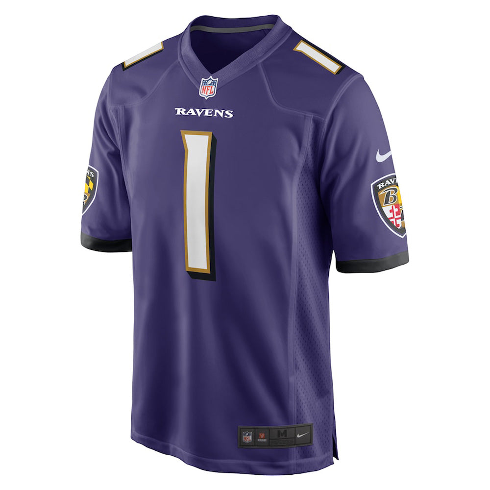 Men's Baltimore Ravens Zay Flowers Game Jersey - Purple