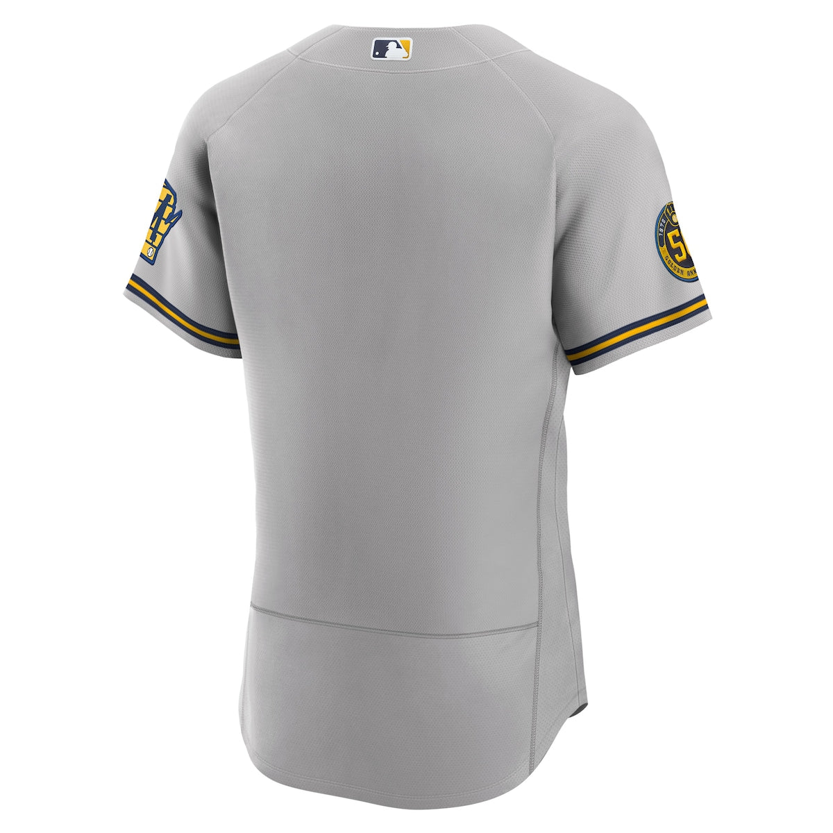 Men's  Nike Brewers Home Authentic Team Jersey - Grey