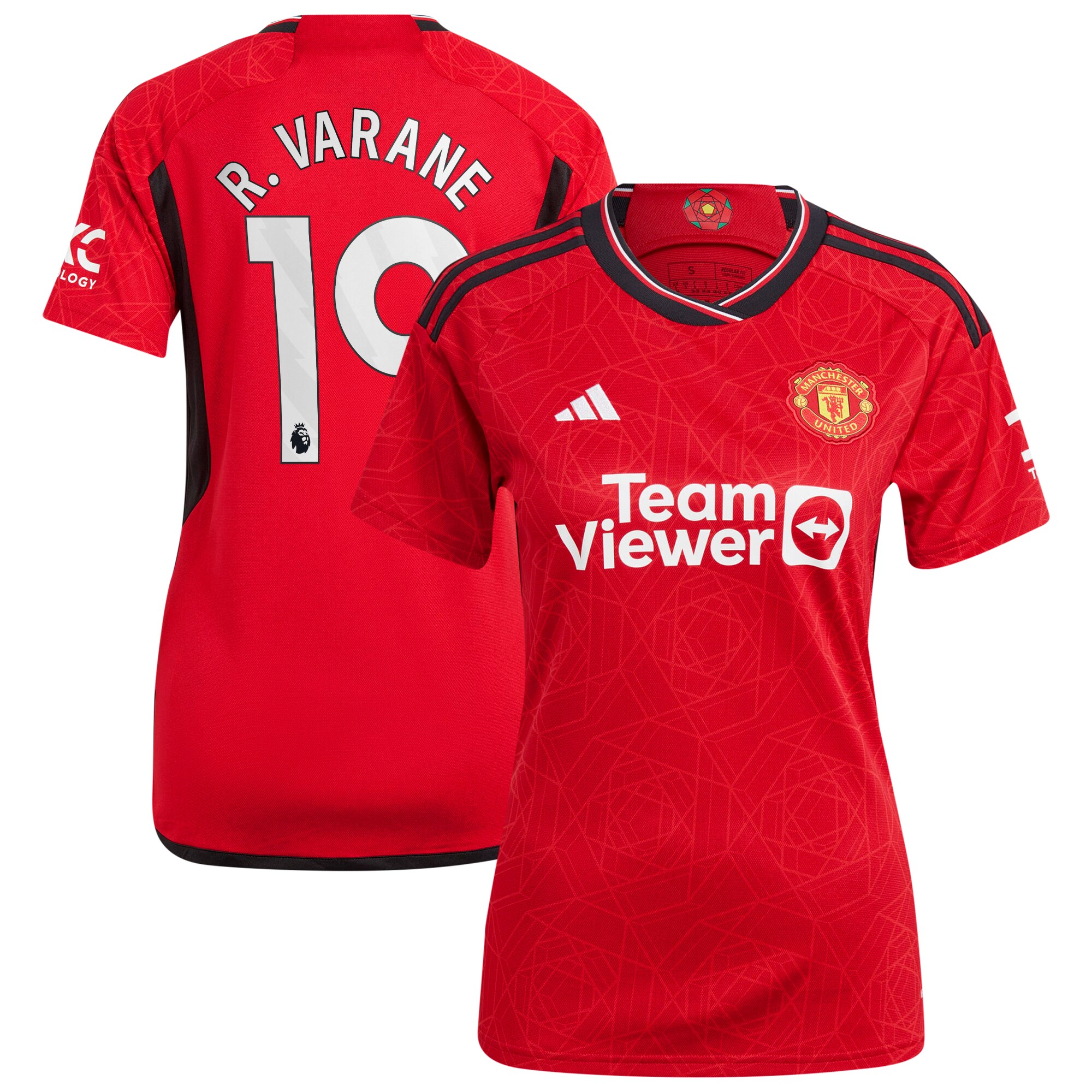 Raphael Varane Manchester United adidas Women's 2023/24 Home Replica Player Jersey - Red