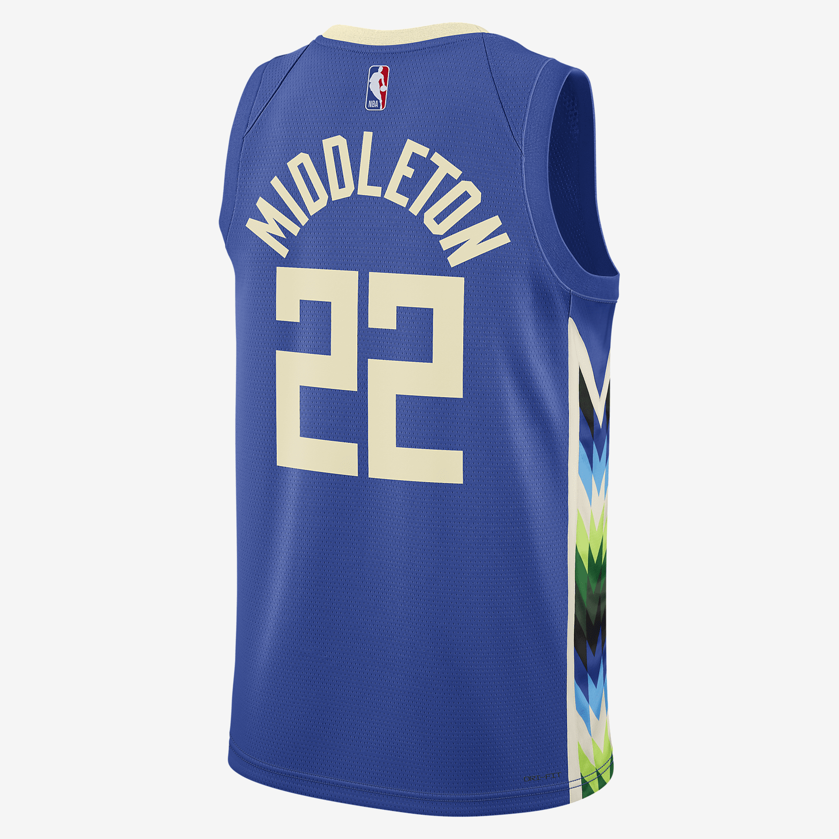 Khris Middleton Milwaukee Bucks City Edition Nike Dri-FIT NBA Swingman Jersey - Game Royal