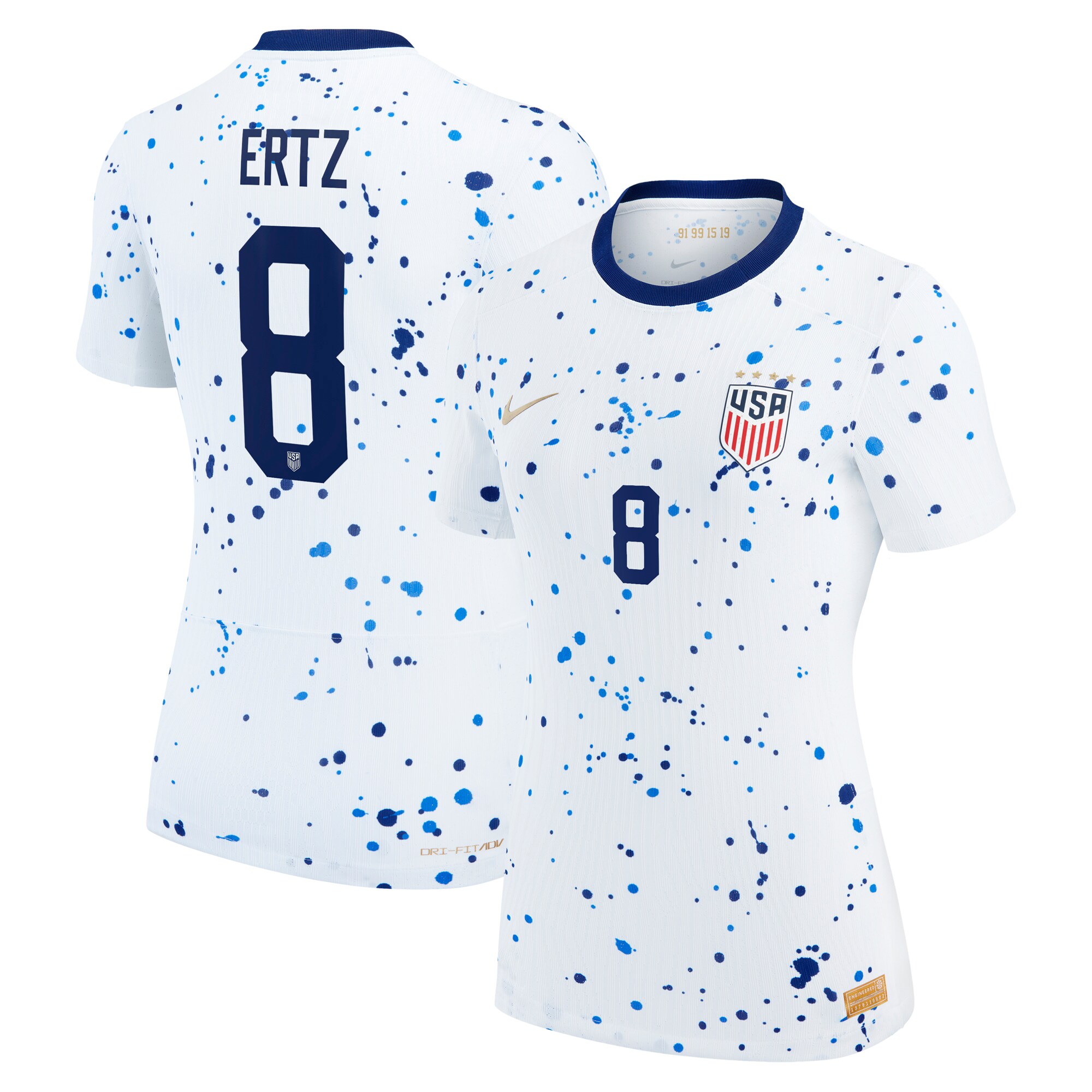 Julie Ertz USWNT Nike Women's 2023 Home Authentic Player Jersey - White