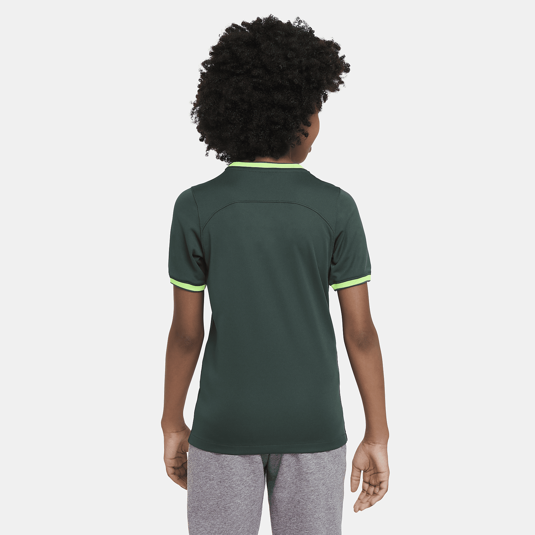 VfL Wolfsburg 2022/23 Stadium Away Big Kids' Nike Dri-FIT Soccer Jersey - Seaweed/Sub Lime/Sub Lime