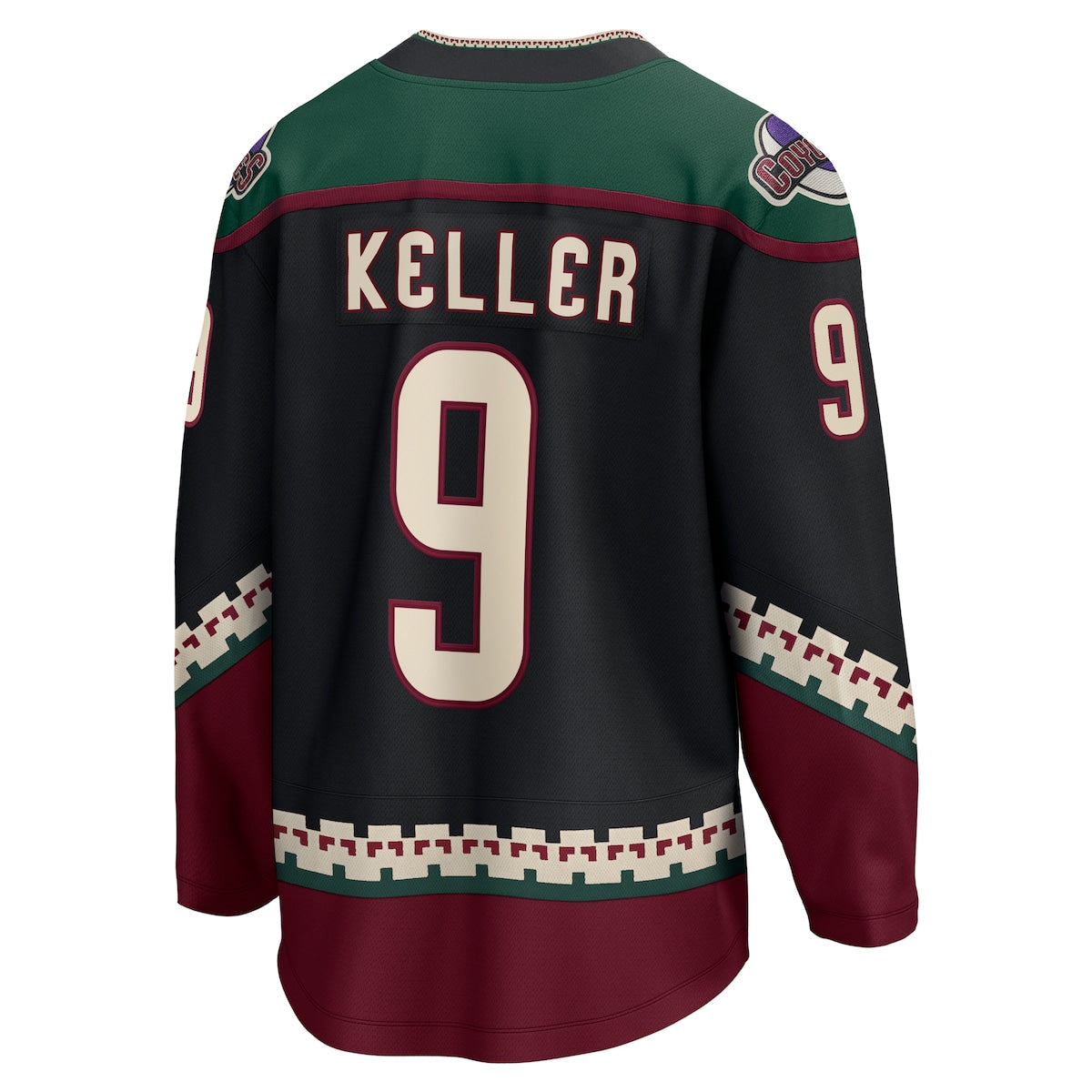 Men's Clayton Keller Fanatics Coyotes Breakaway Jersey - Black