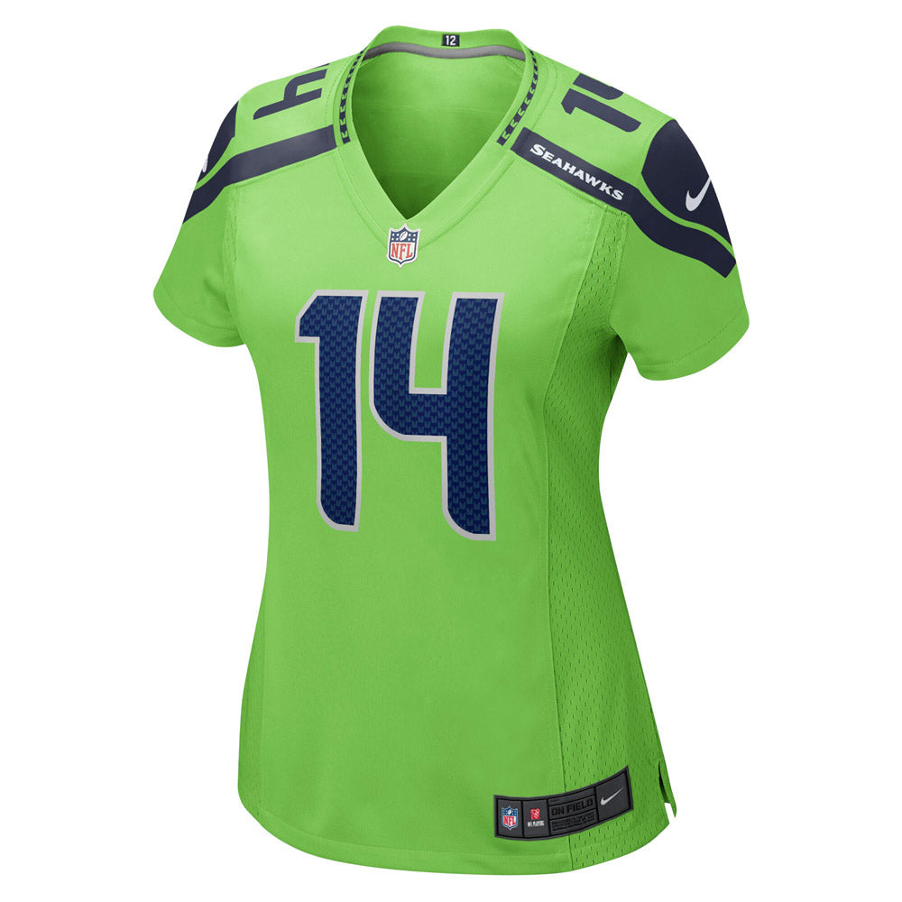 Women's Seattle Seahawks DK Metcalf Game Jersey Neon Green