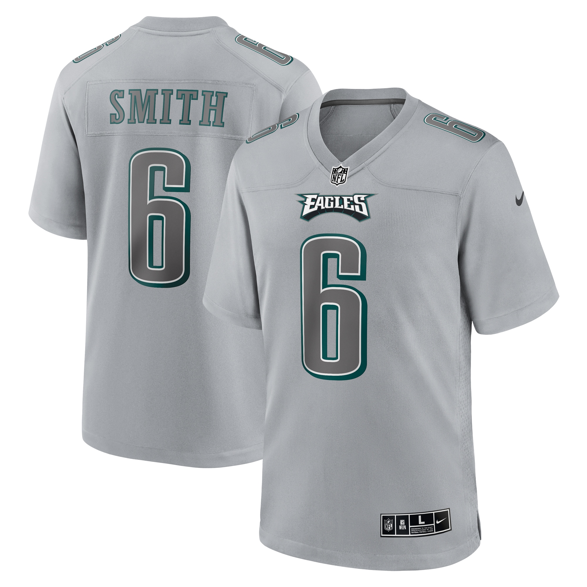 DeVonta Smith Philadelphia Eagles Nike Atmosphere Fashion Game Jersey - Gray