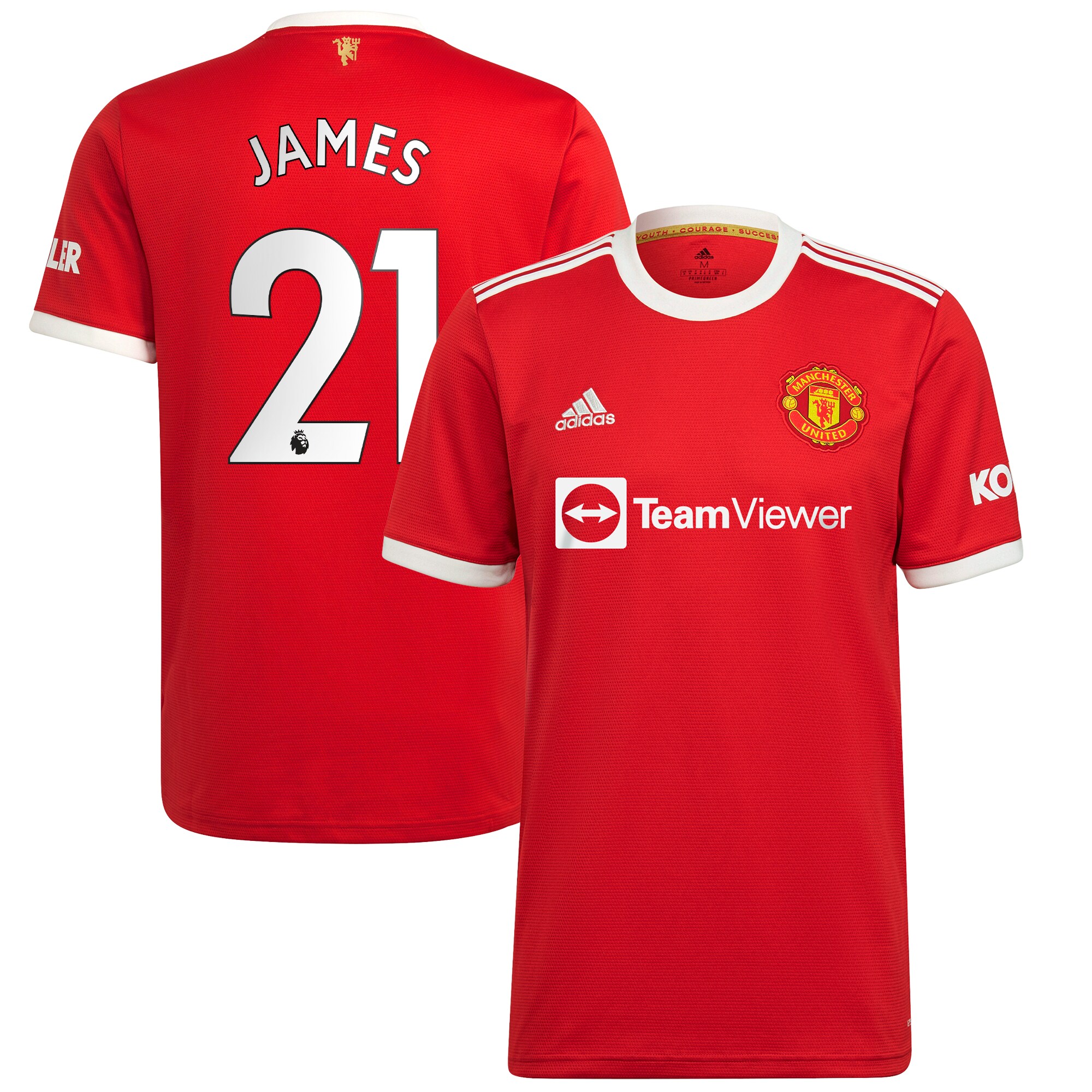 Daniel James Manchester United adidas 2021/22 Home Replica Player Jersey - Red