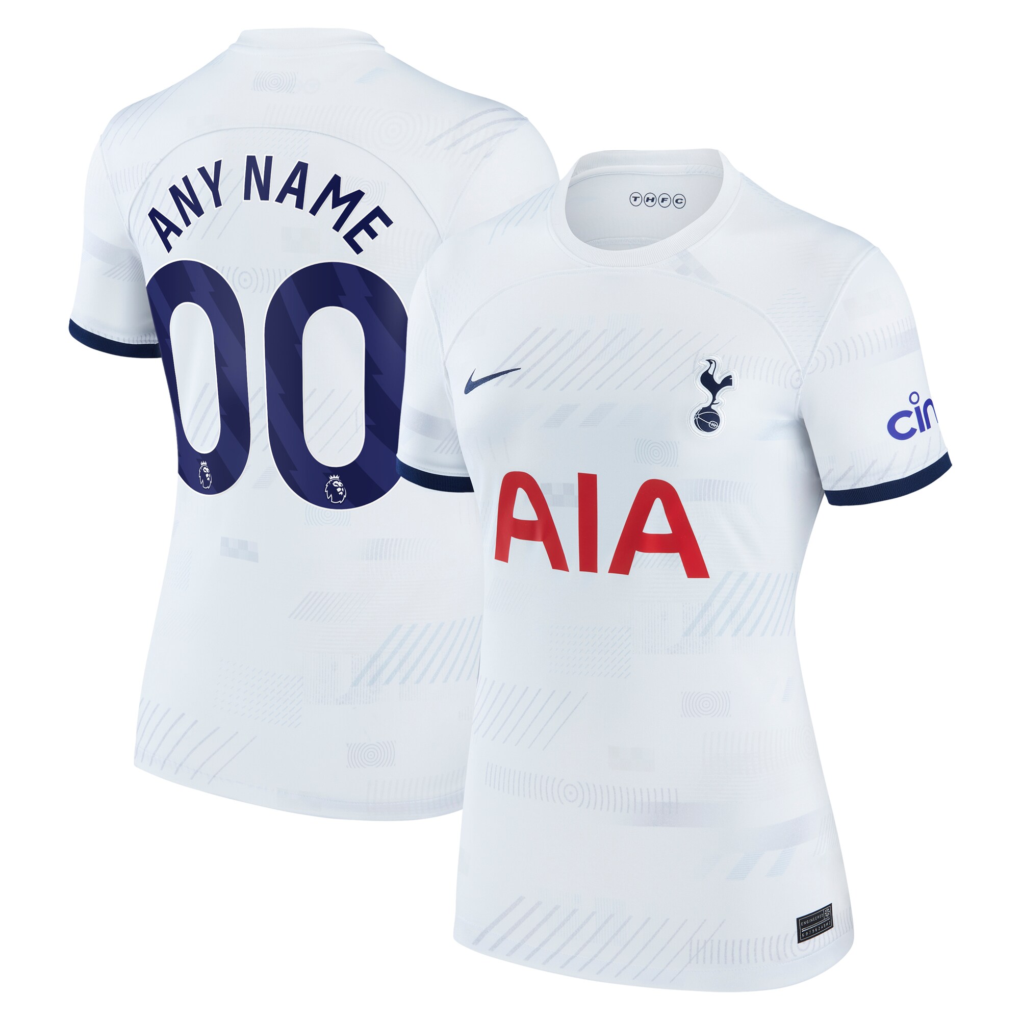 Tottenham Hotspur Nike Women's Home 2023/24 Custom Replica Jersey - White