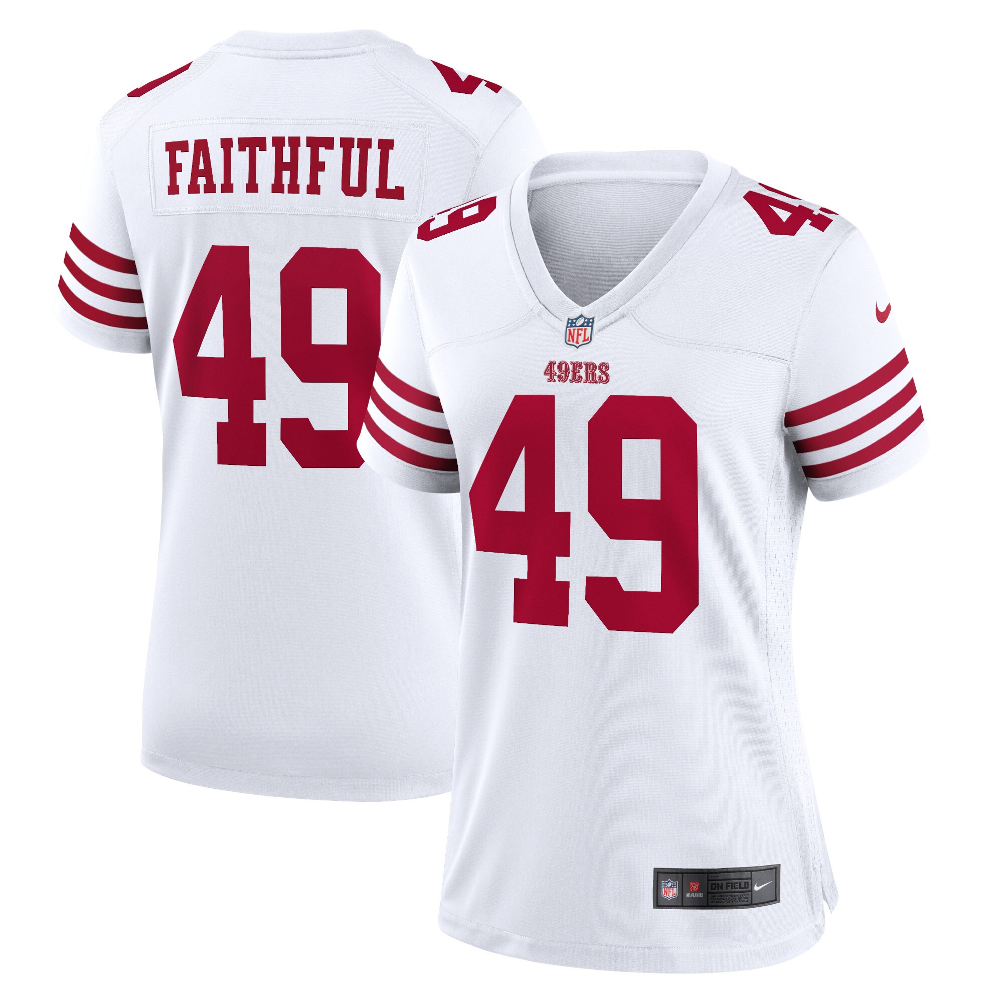 Faithful 49 San Francisco 49ers Nike Women's Player Game Jersey - White