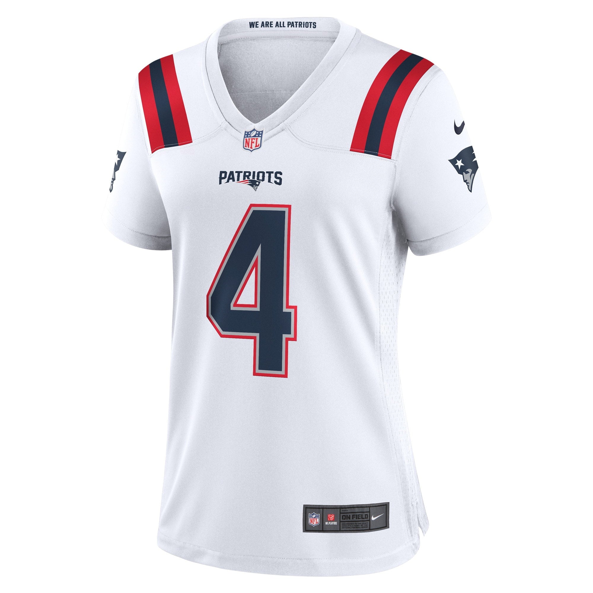 Women's Nike Bailey Zappe White New England Patriots Game Player Jersey