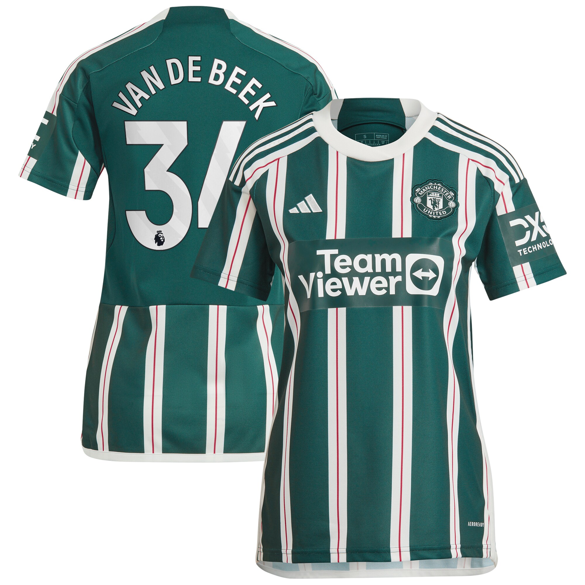 Donny Van De Beek Manchester United adidas Women's 2023/24 Away Replica Player Jersey - Green