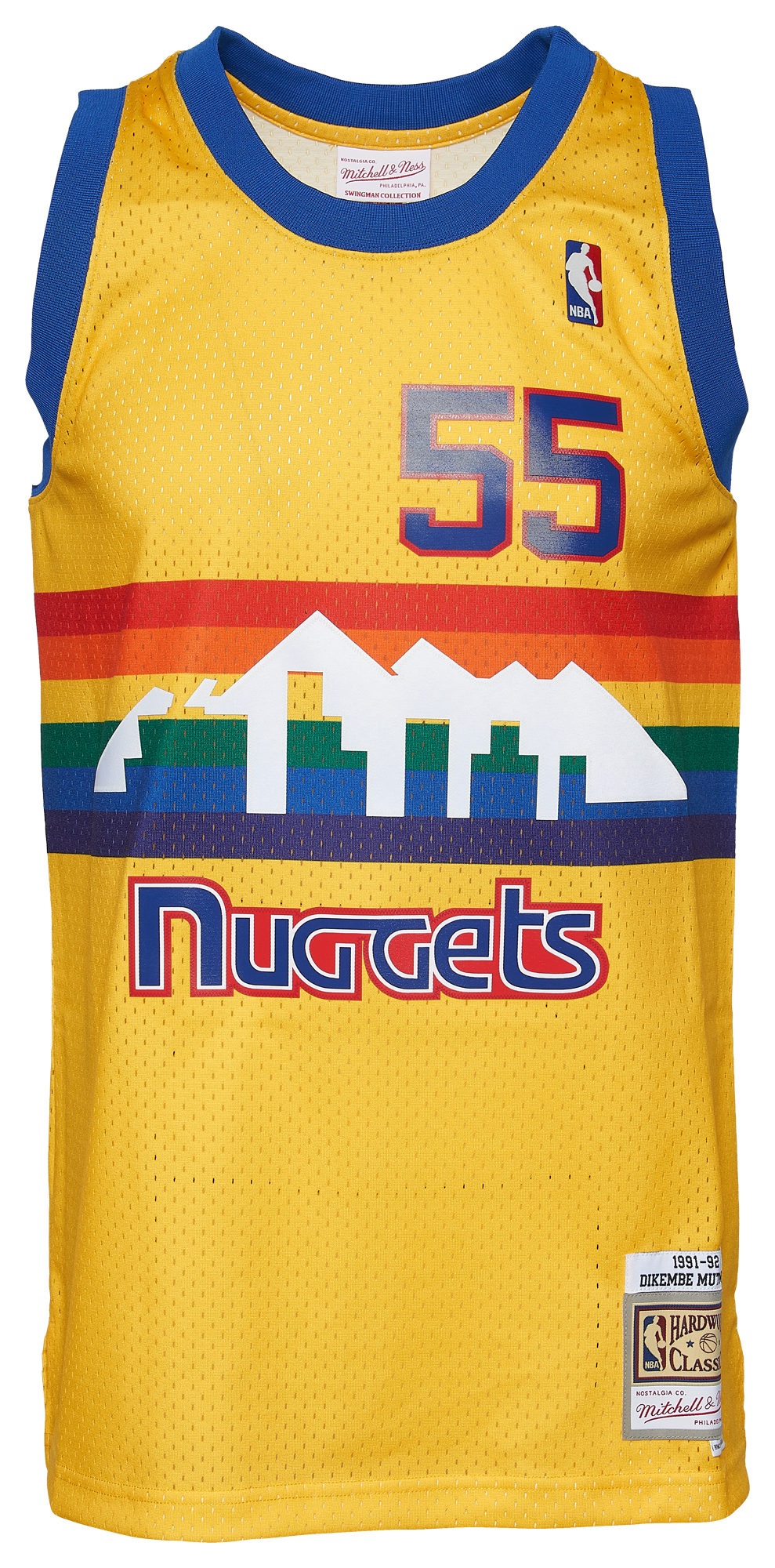 Men's Mutombo Dikembe Mitchell & Ness Nuggets Reload 2 Swingman Jersey - Yellow