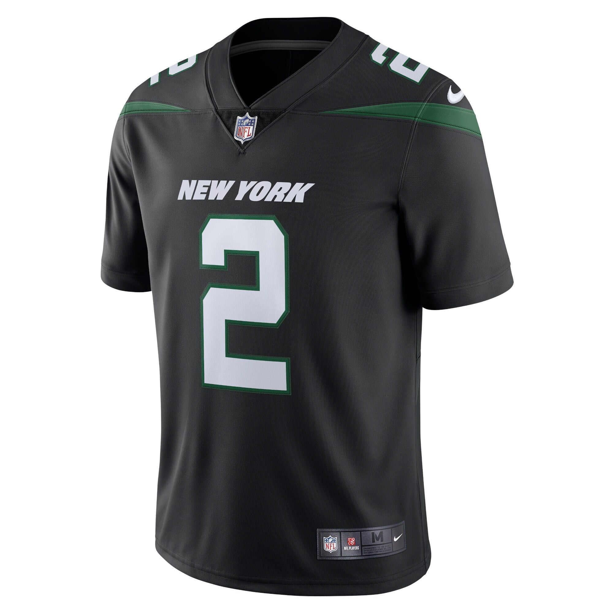 Men's Nike Zach Wilson Stealth Black New York Jets Vapor Limited Jersey