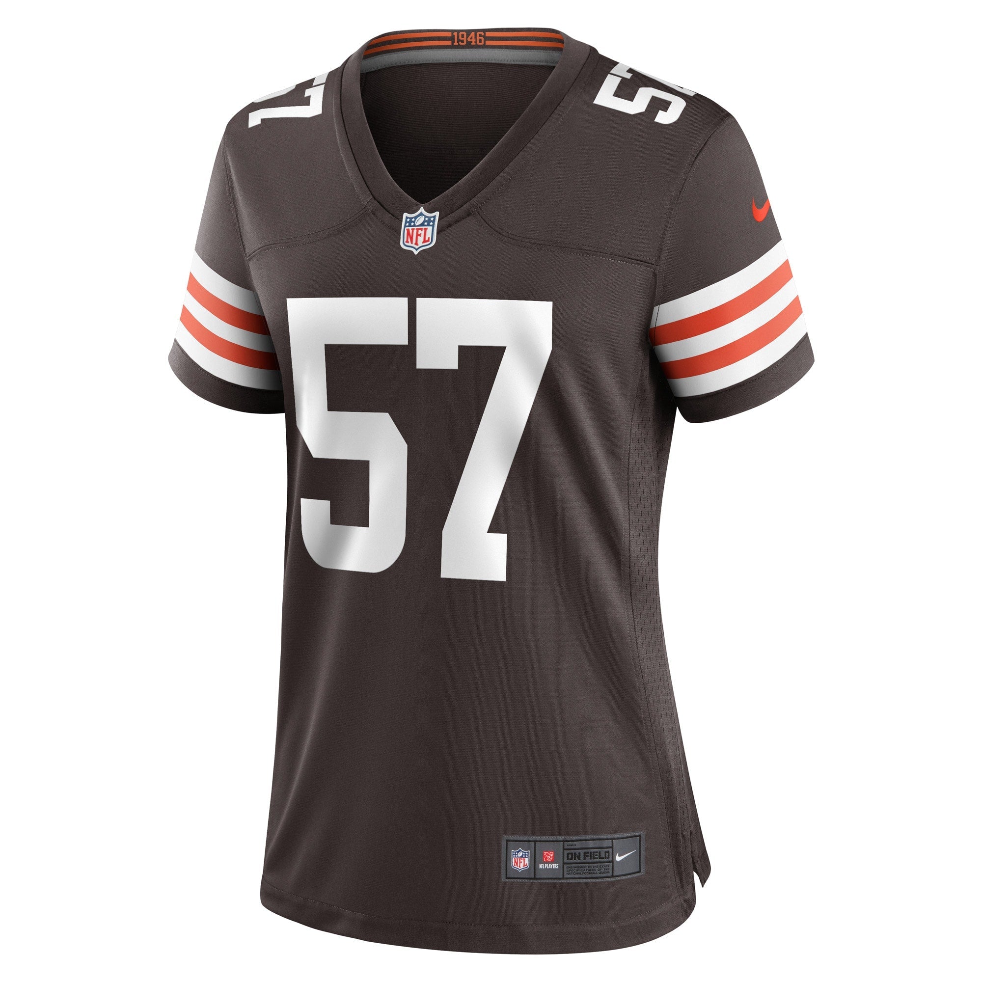 Women's Nike Brock Hoffman Brown Cleveland Browns Game Player Jersey
