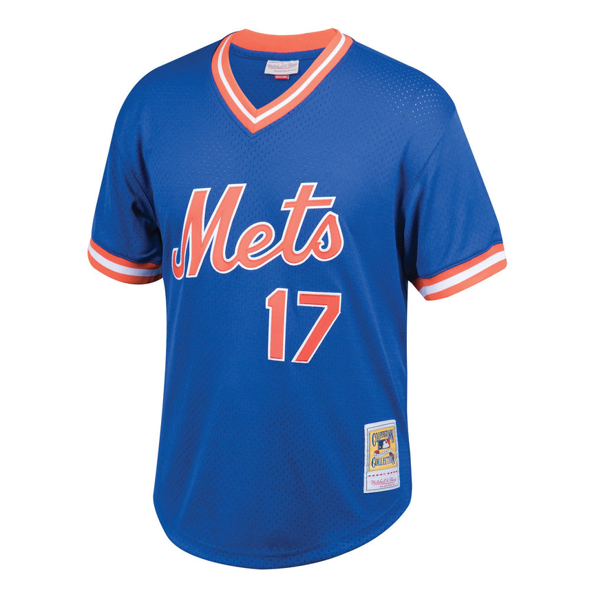 Men's Mitchell & Ness Keith Hernandez New York Mets Royal Cooperstown Mesh Batting Practice Jersey
