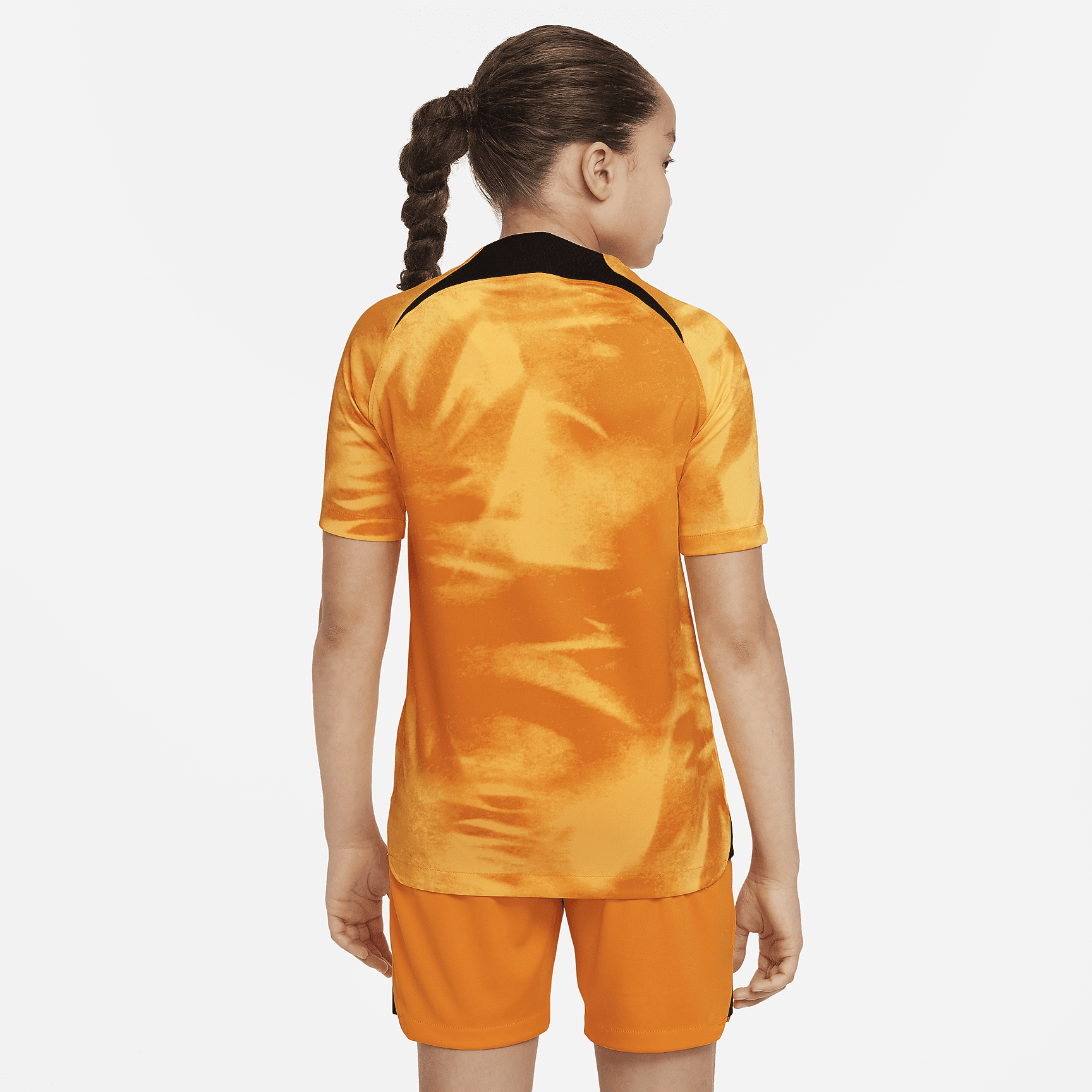 Netherlands 2022/23 Stadium Home Big Kids' Nike Dri-FIT Soccer Jersey - Laser Orange/Black