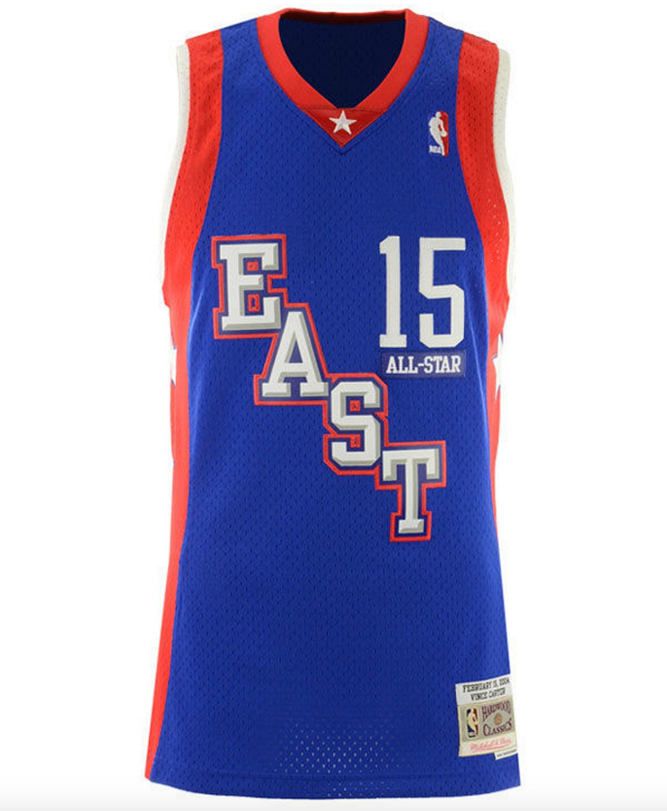 Men's Vince Carter 2004 Eastern Conference All Star Mitchell & Ness Blue Hardwood Classics Swingman Jersey