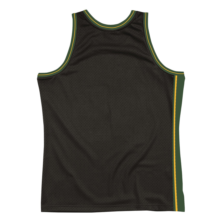 Men's Seattle SuperSonics Mitchell & Ness Black Hardwood Classics Blown Out Fashion Jersey