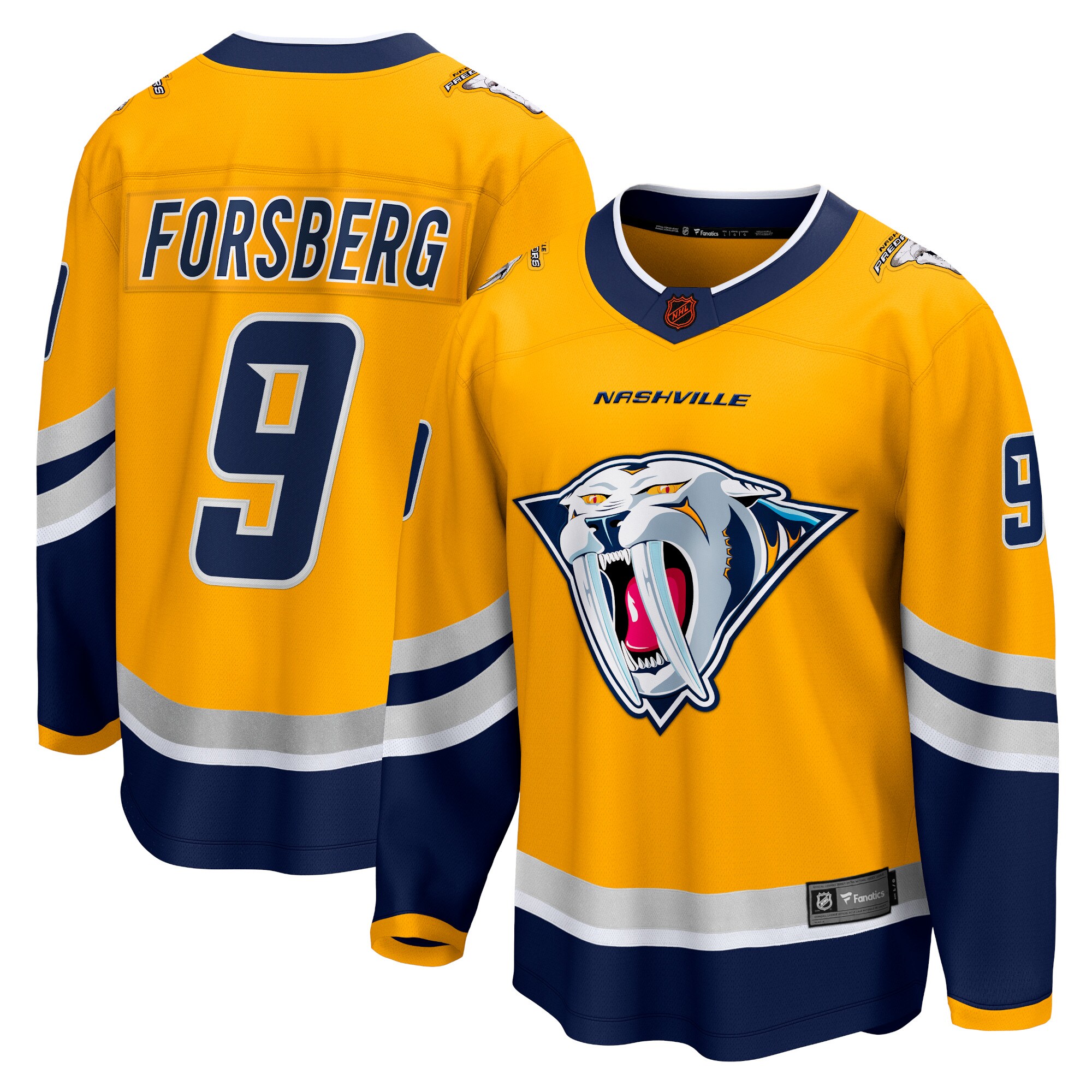 Filip Forsberg Nashville Predators Fanatics Branded Special Edition 2.0 Breakaway Player Jersey - Yellow