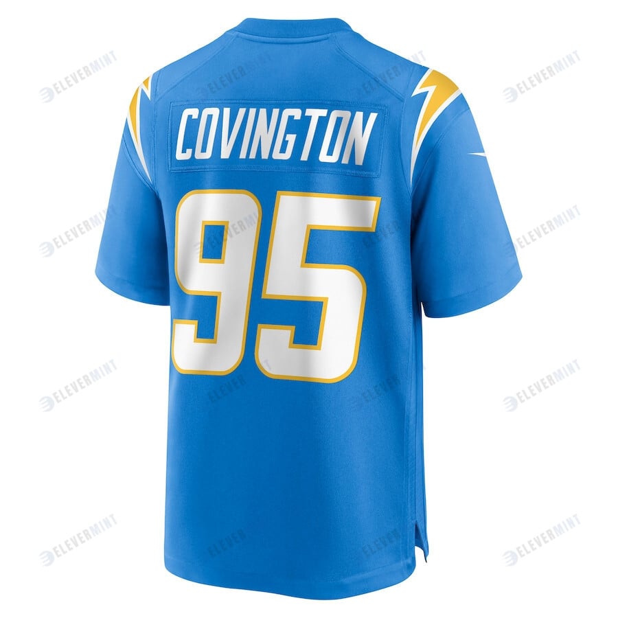 Christian Covington 95 Los Angeles Chargers Game Jersey - Powder Blue