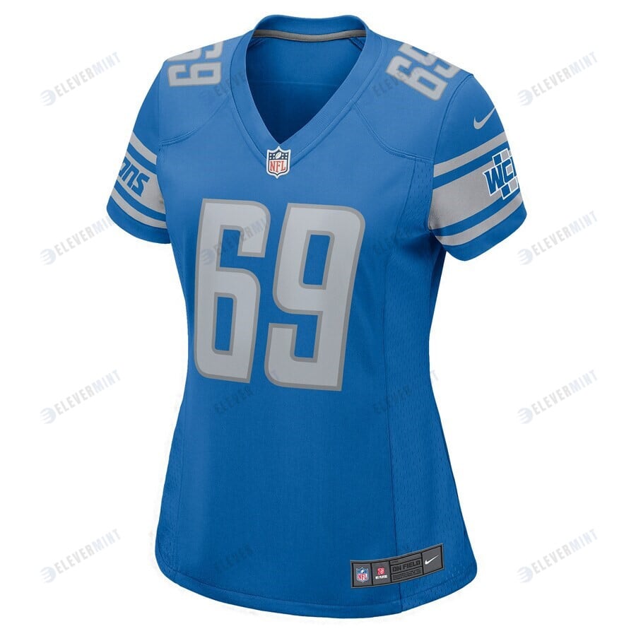 Darrin Paulo 69 Detroit Lions Women's Game Player Jersey - Blue