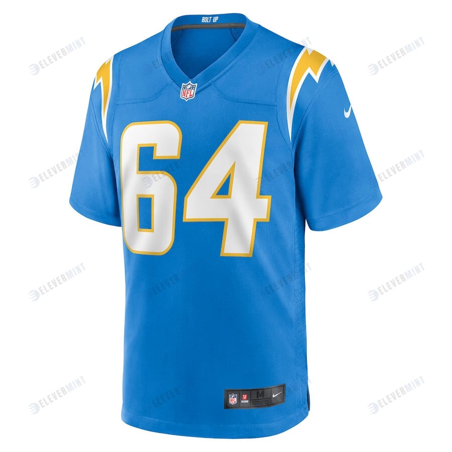 Brenden Jaimes 64 Los Angeles Chargers Game Jersey - Powder Blue