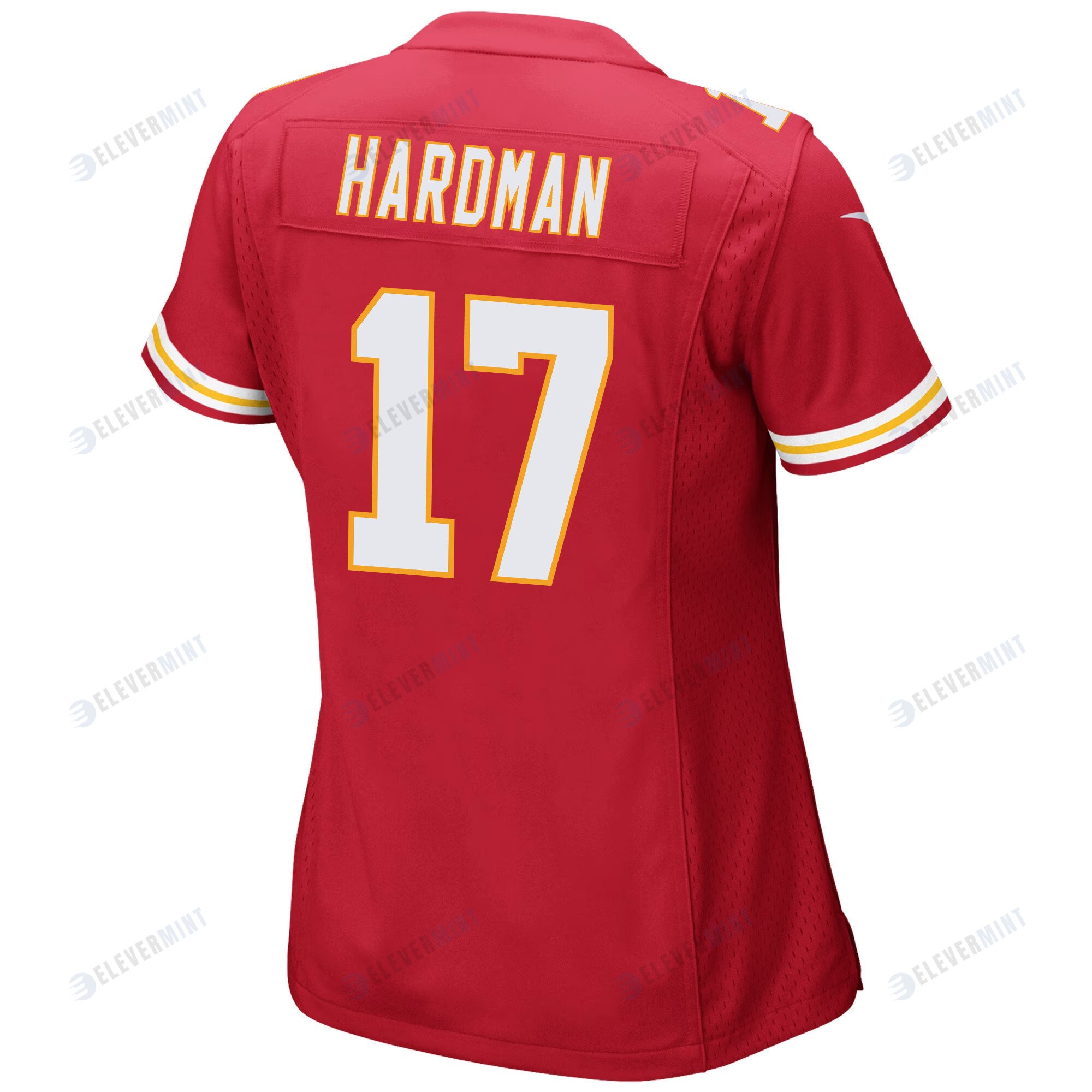 Mecole Hardman 17 Kansas City Chiefs Super Bowl LVII Champions 3 Stars Women Game Jersey - Red