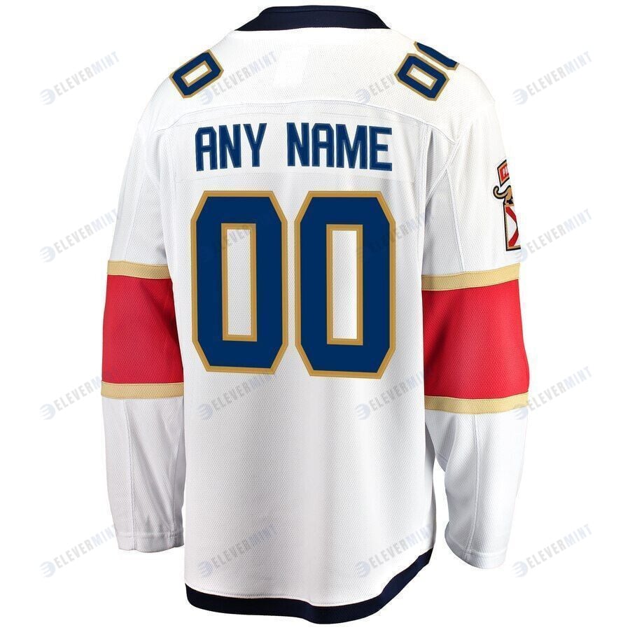 Florida Panthers Away Breakaway Custom Jersey - White