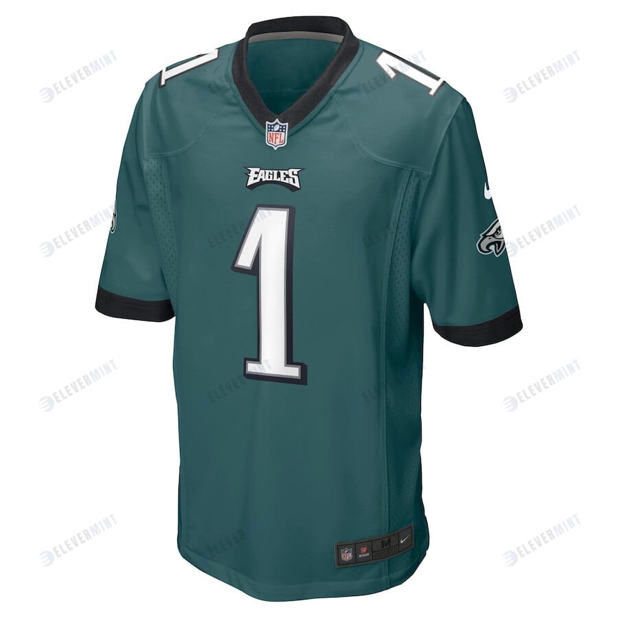 Jalen Hurts 1 Philadelphia Eagles Team Game Jersey - Midnight Green
