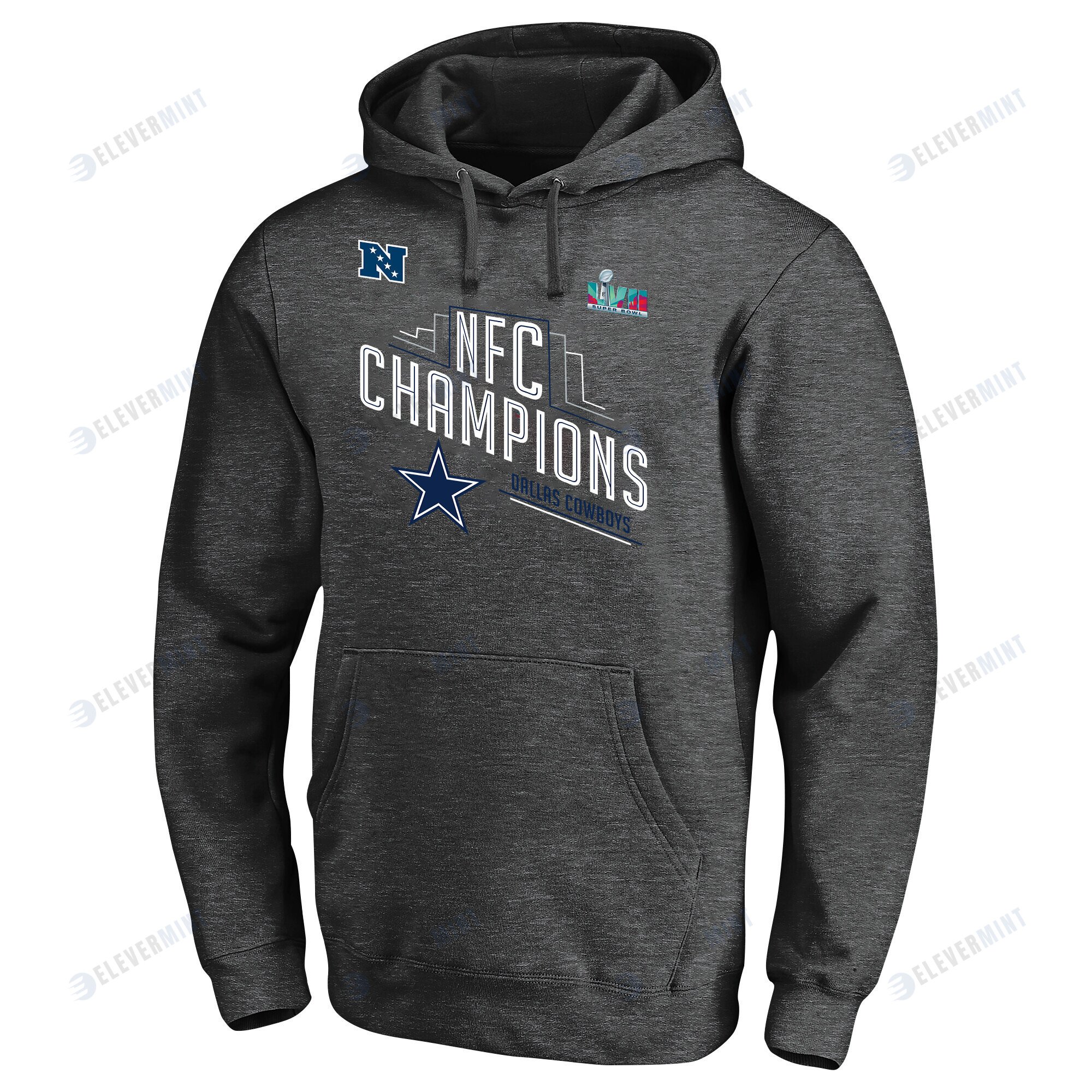 Dallas Cowboys NFC Conference Champions Grey Pullover Hoodie