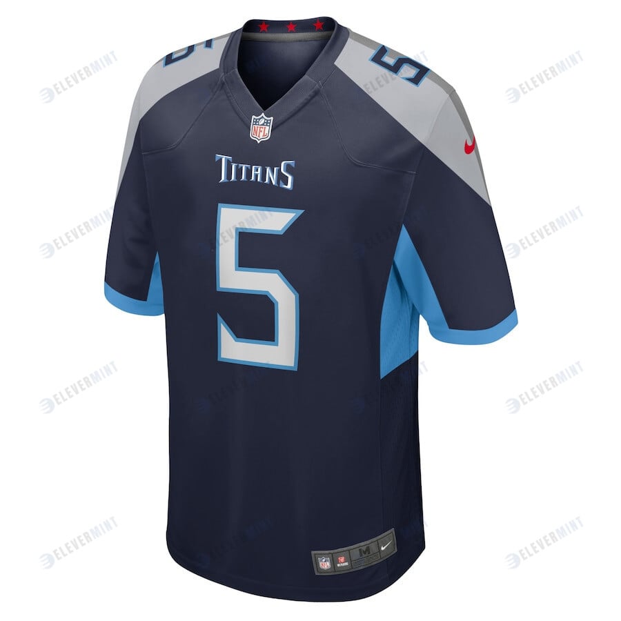 Kevin Hogan 5 Tennessee Titans Home Game Player Jersey - Navy