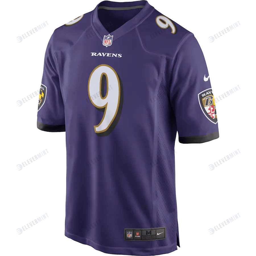 Justin Tucker 9 Baltimore Ravens Game Jersey - Purple