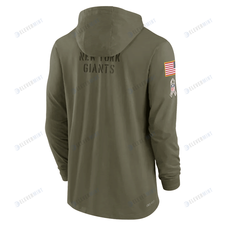 Men New York Giants 2022 Salute to Service Tonal Pullover Hoodie - Olive