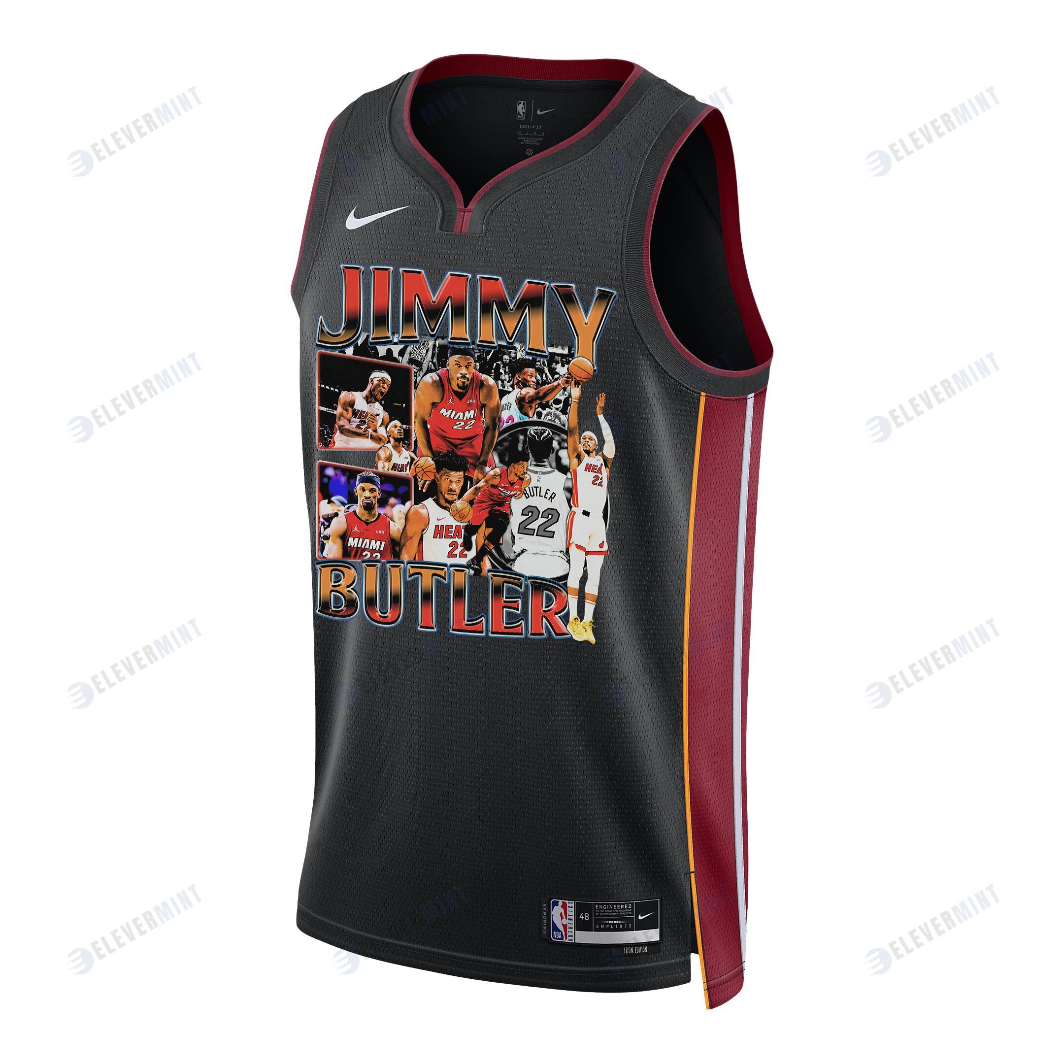 Jimmy Butler 22 Miami Heat Scoring Machine 2023 NBA Champions Swingman Jersey - Black
