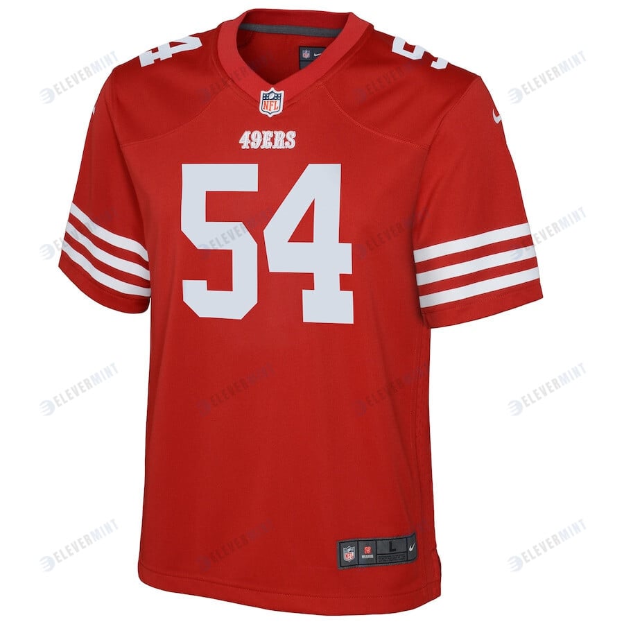 Fred Warner 54 San Francisco 49ers Youth Game Jersey - Scarlet