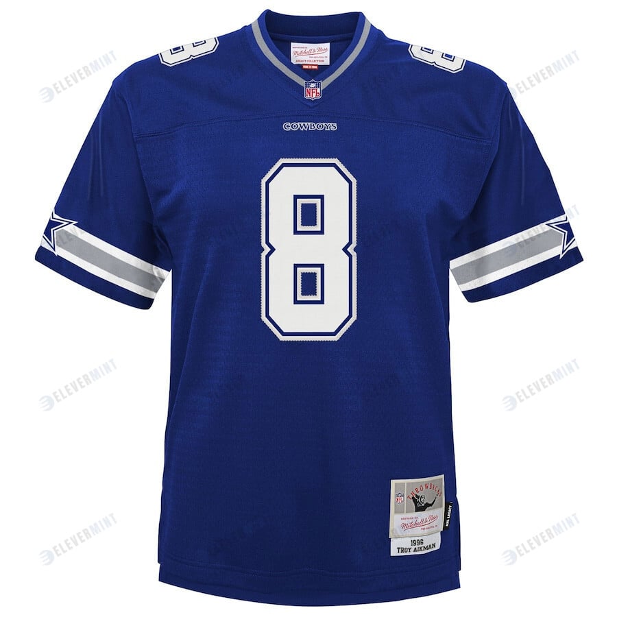 Troy Aikman 8 Dallas Cowboys Mitchell & Ness Youth Retired Player Legacy Jersey - Navy