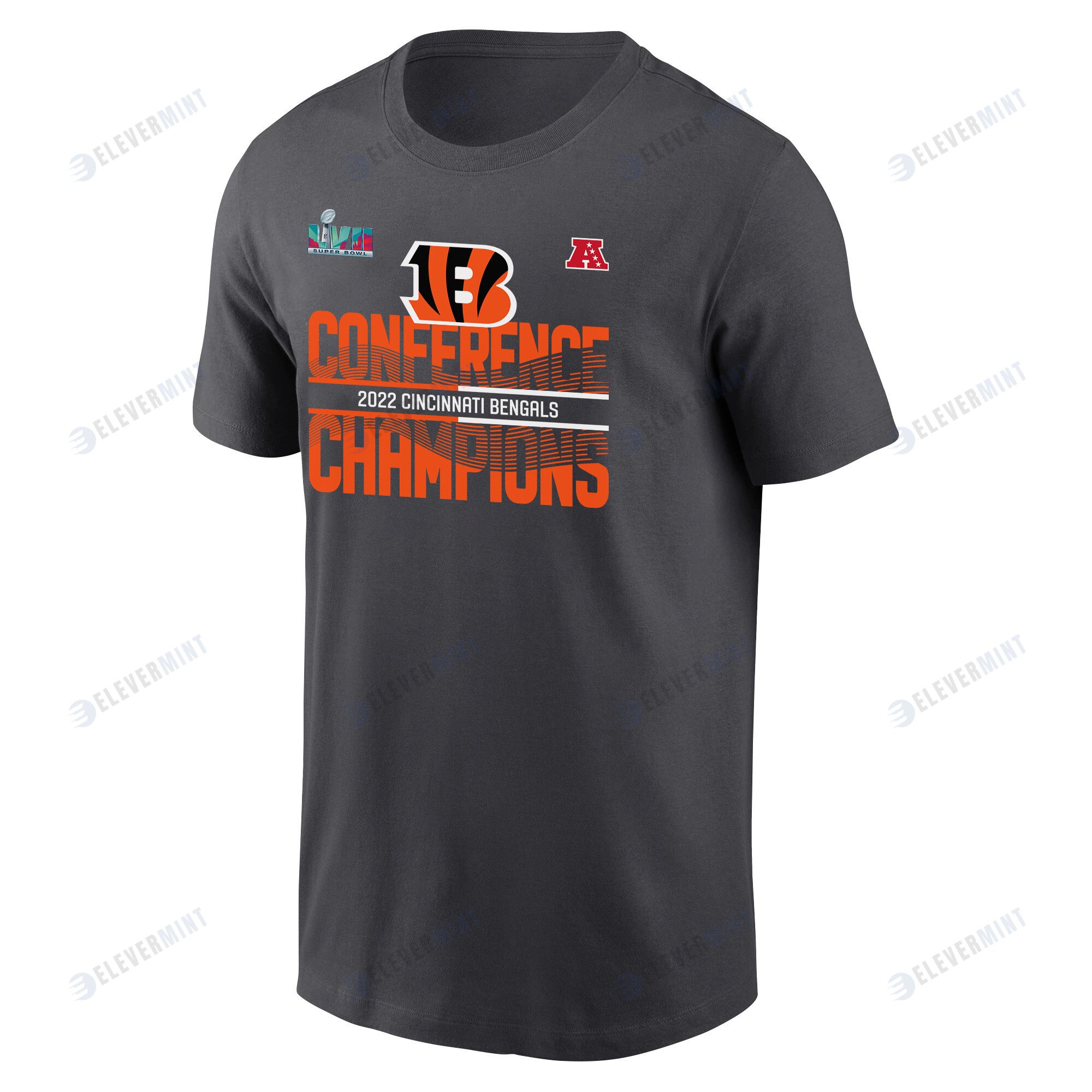 Cincinnati Bengals 2022 AFC Conference Champions T-Shirt - Anthracite