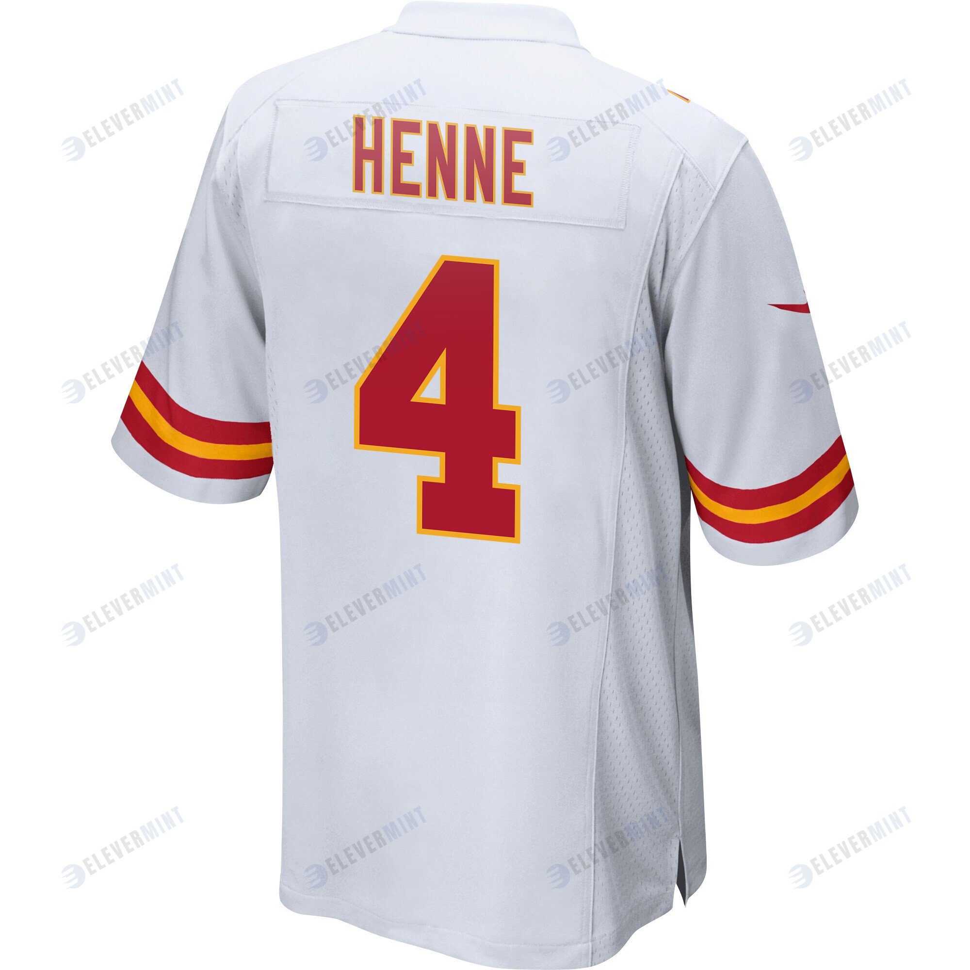 Chad Henne 4 Kansas City Chiefs Super Bowl LVII Champions 3 Stars Men Game Jersey - White