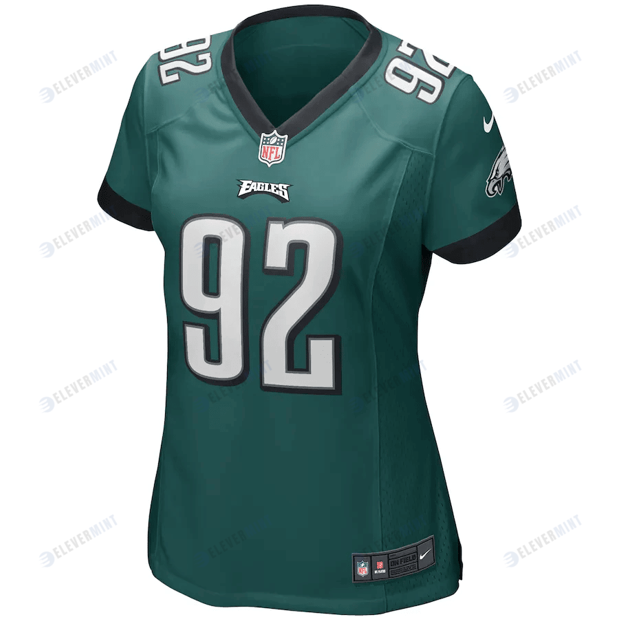 Reggie White 92 Philadelphia Eagles Women's Game Retired Player Jersey - Midnight Green