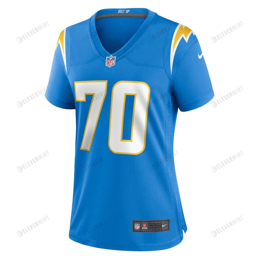 Rashawn Slater 70 Los Angeles Chargers Women's Game Jersey - Powder Blue