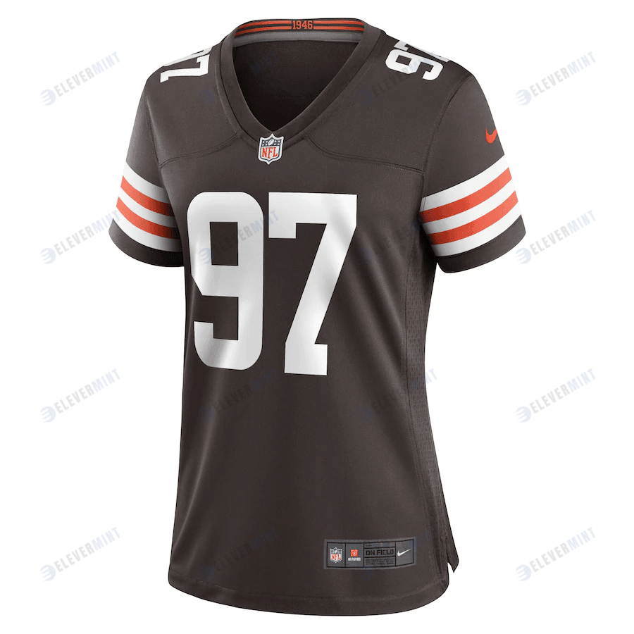 Perrion Winfrey Cleveland Browns Women's Game Player Jersey - Brown