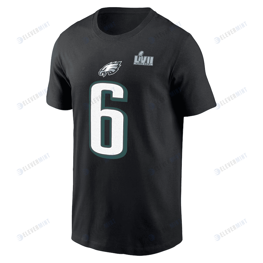 DeVonta Smith Philadelphia Eagles Super Bowl LVII T-Shirt - Black