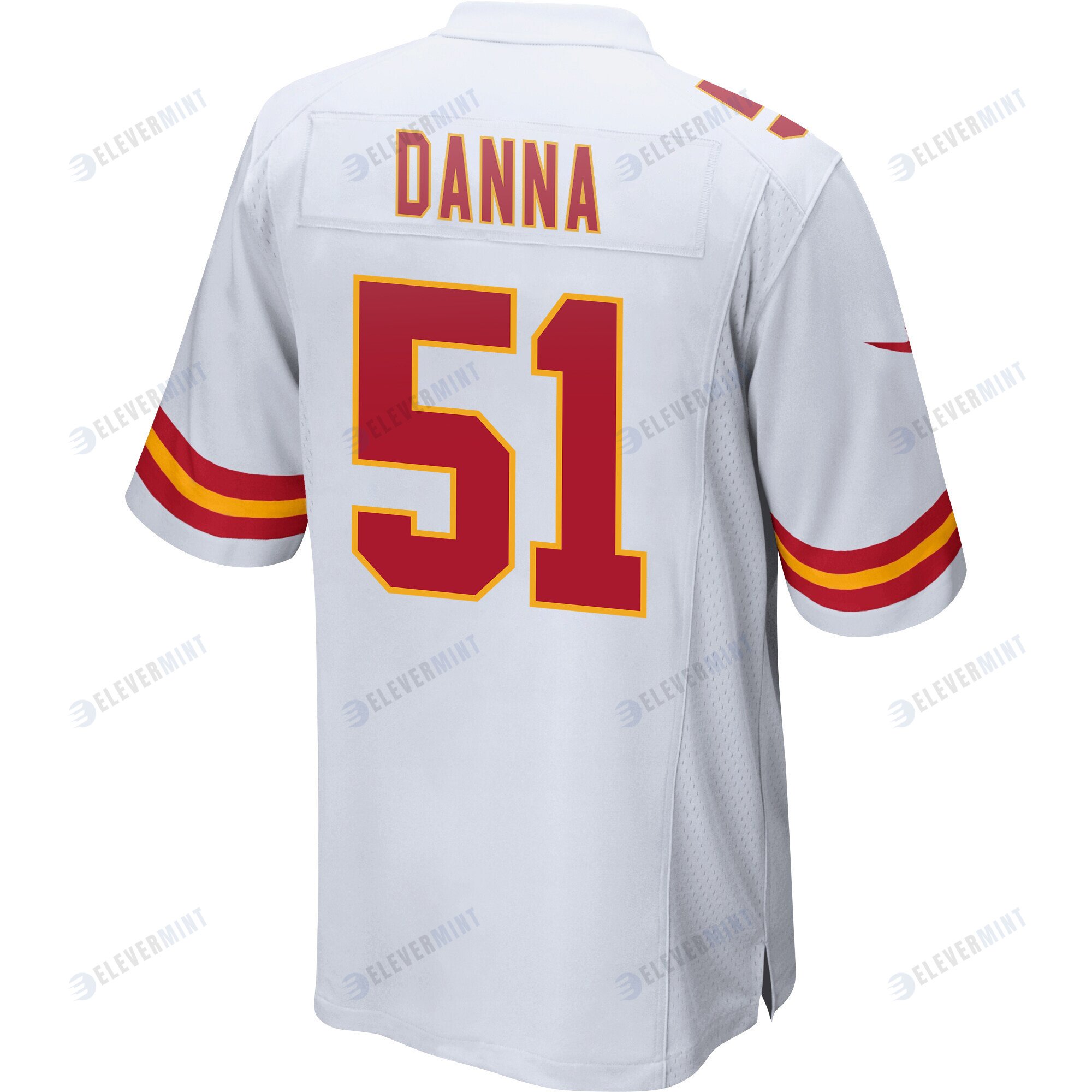 Mike Danna 51 Kansas City Chiefs Super Bowl LVII Champions 3 Stars Men Game Jersey - White