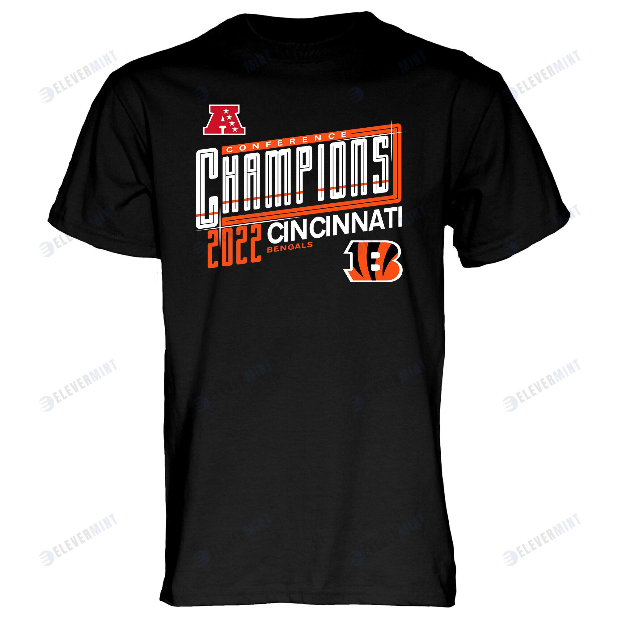 Cincinnati Bengals 2022 AFC Conference Champions Kick T-Shirt - Black