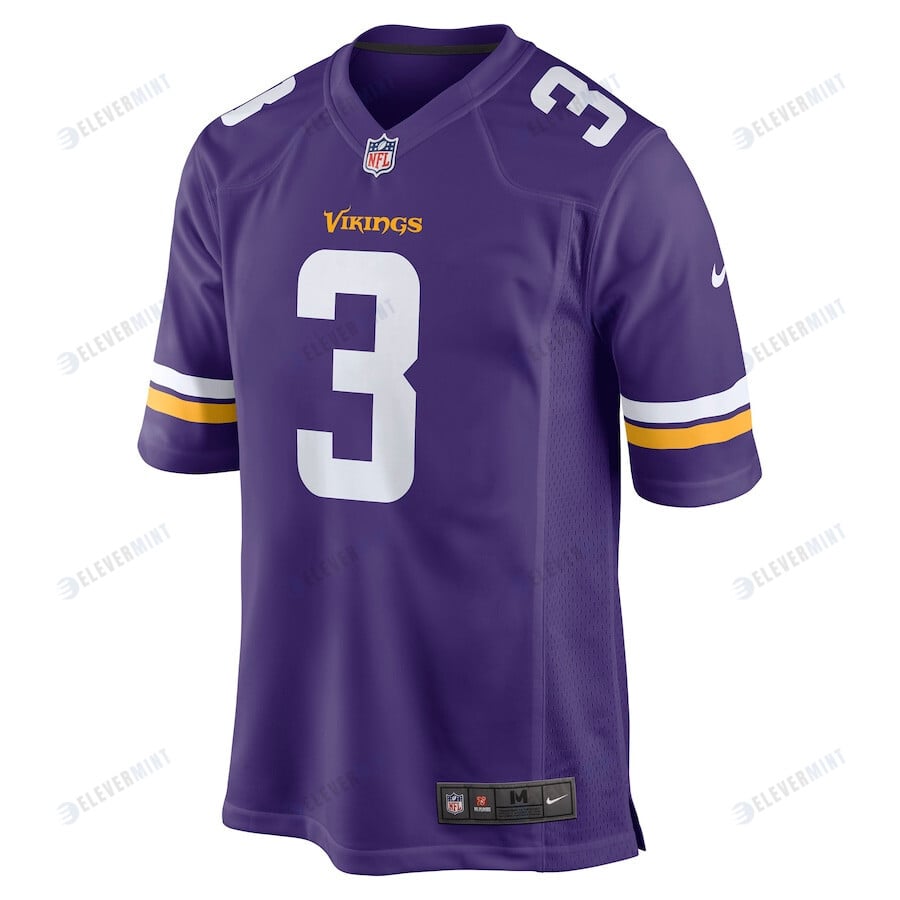 Cameron Dantzler 3 Minnesota Vikings Game Jersey - Purple