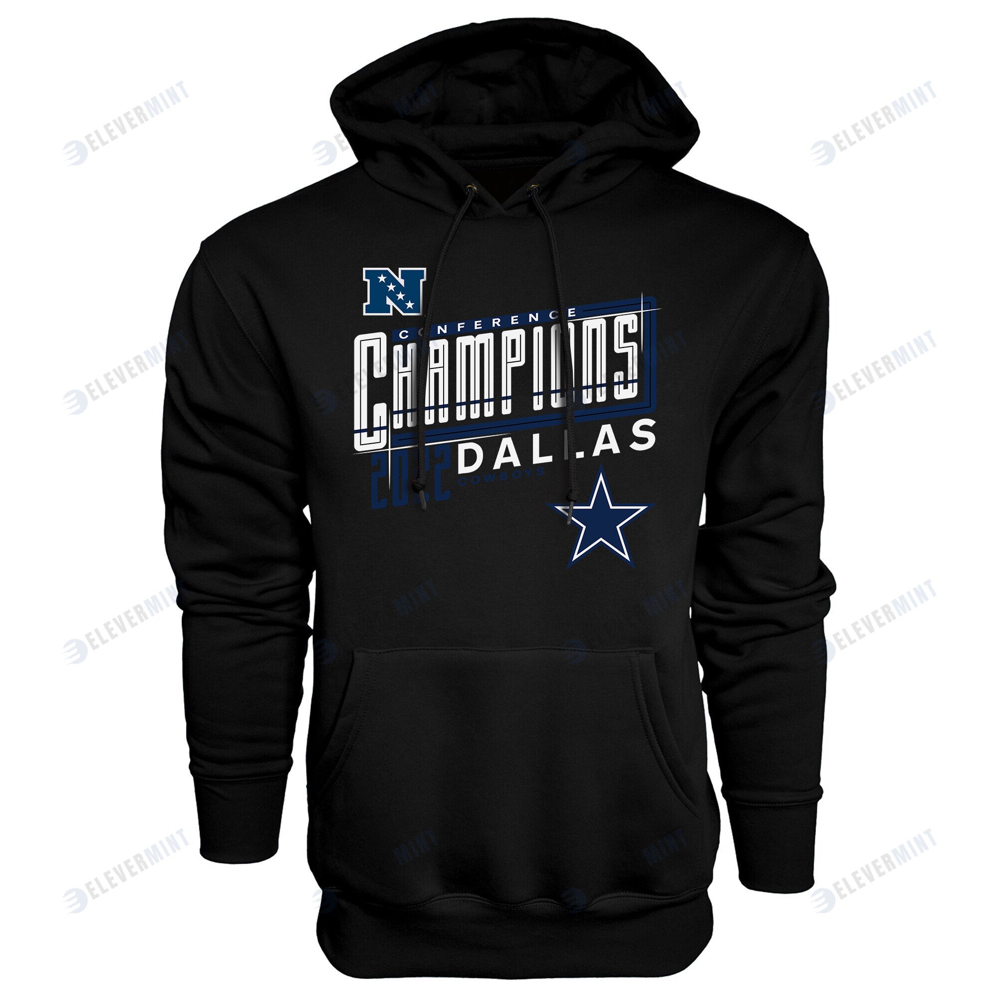 Dallas Cowboys 2022 NFC Conference Champions Kick Hoodie - Black