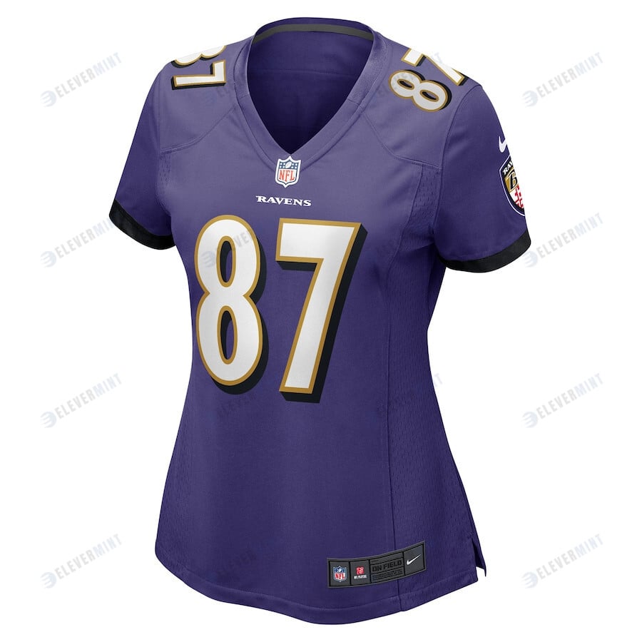 Raleigh Webb 87 Baltimore Ravens Women's Game Player Jersey - Purple
