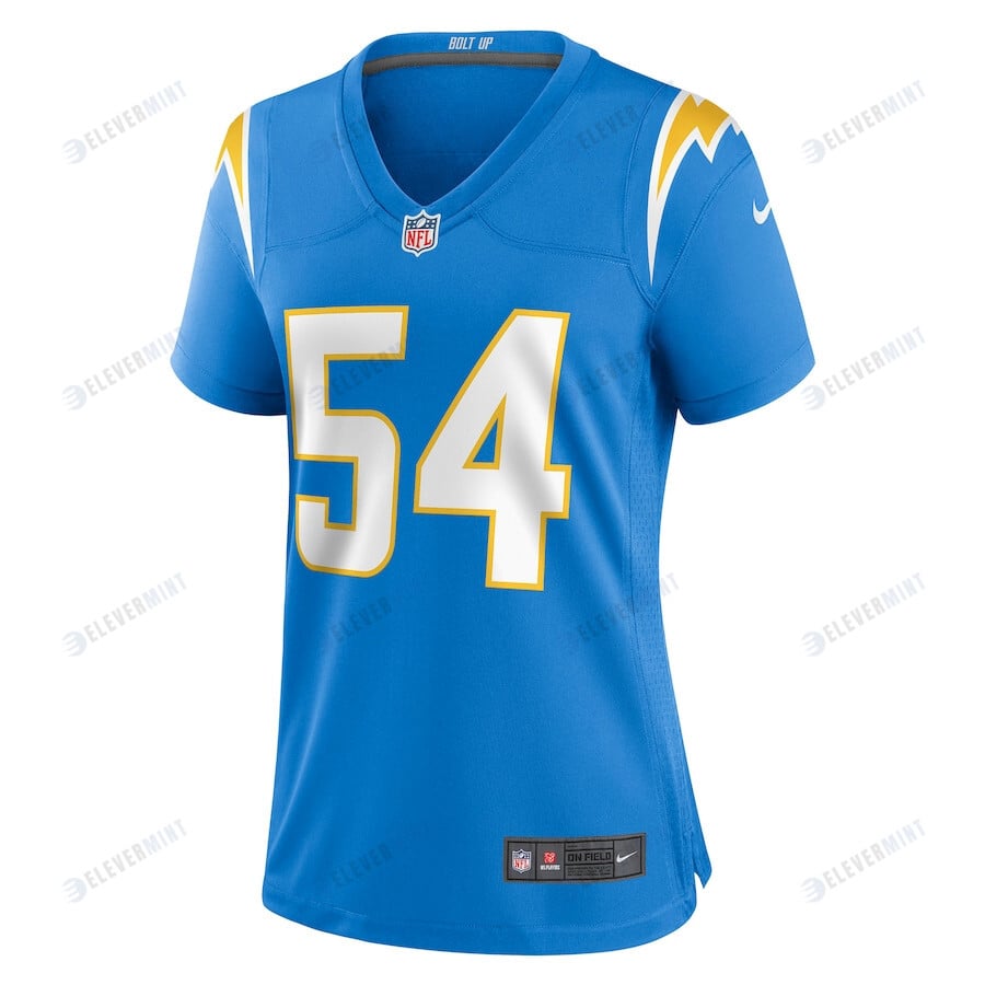 Carlo Kemp 54 Los Angeles Chargers Women's Game Player Jersey - Powder Blue