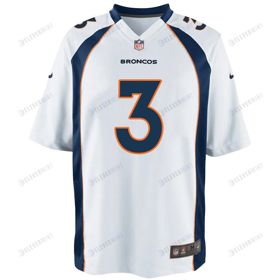 Russell Wilson 3 Denver Broncos White Game Jersey Jersey