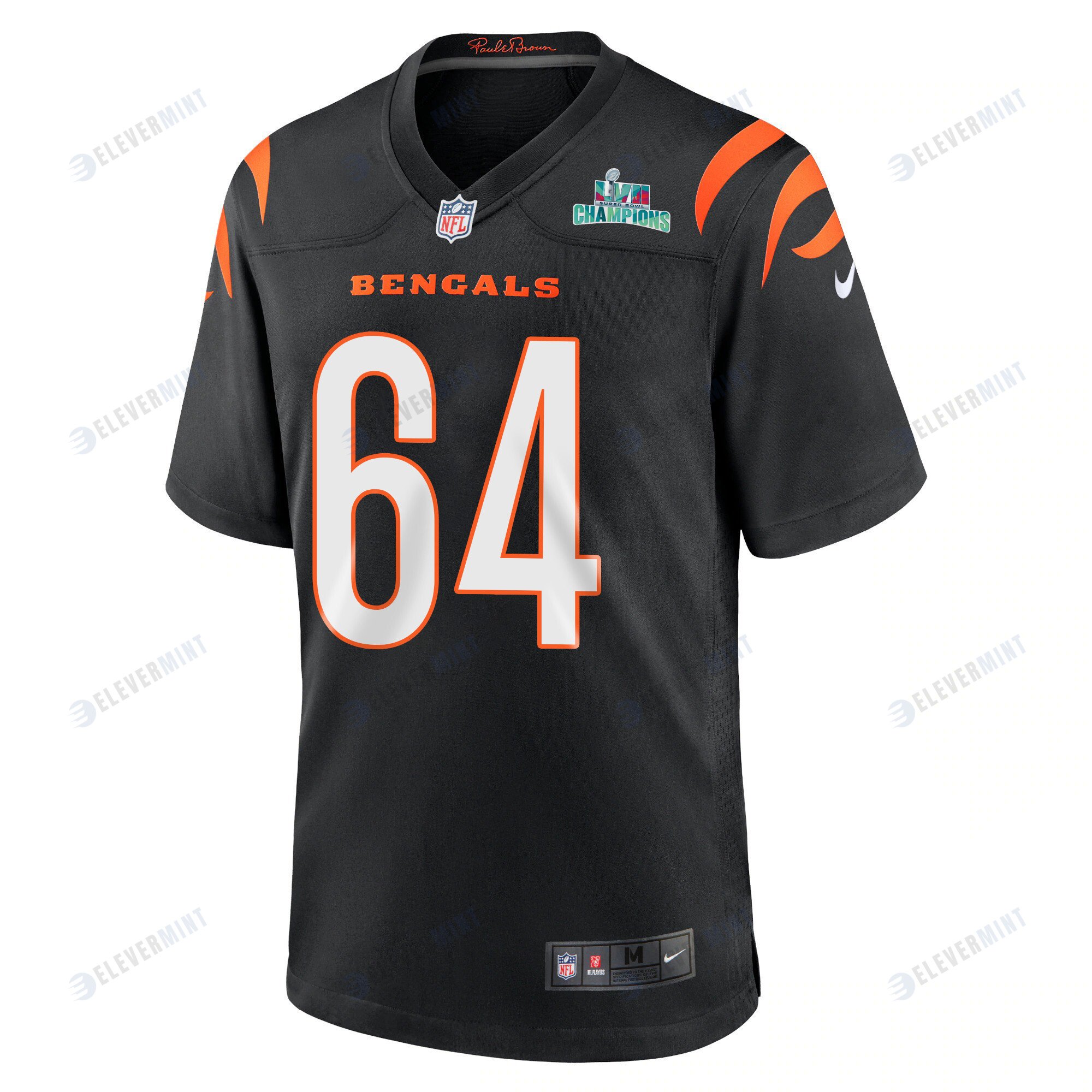 Ted Karras 64 Cincinnati Bengals Super Bowl LVII Champions Men Game Jersey - Black